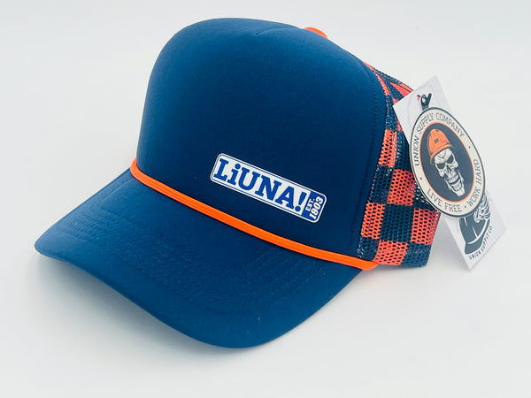 Liuna Est. 1903 Checkered Rope Hat - Blue