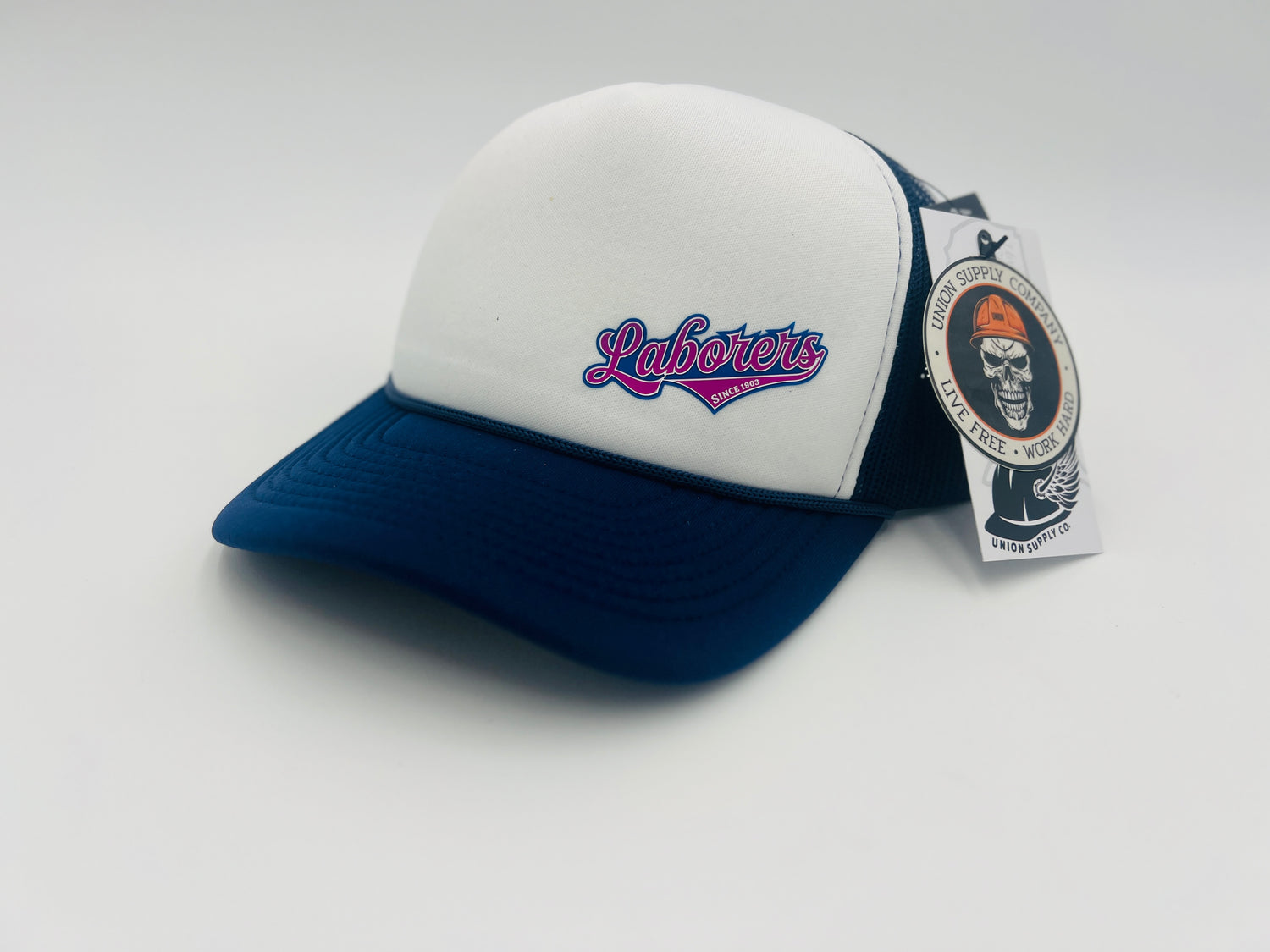 Liuna Laborers Rope Hat- White & Black