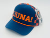 Liuna Checkered Rope Hat - Blue