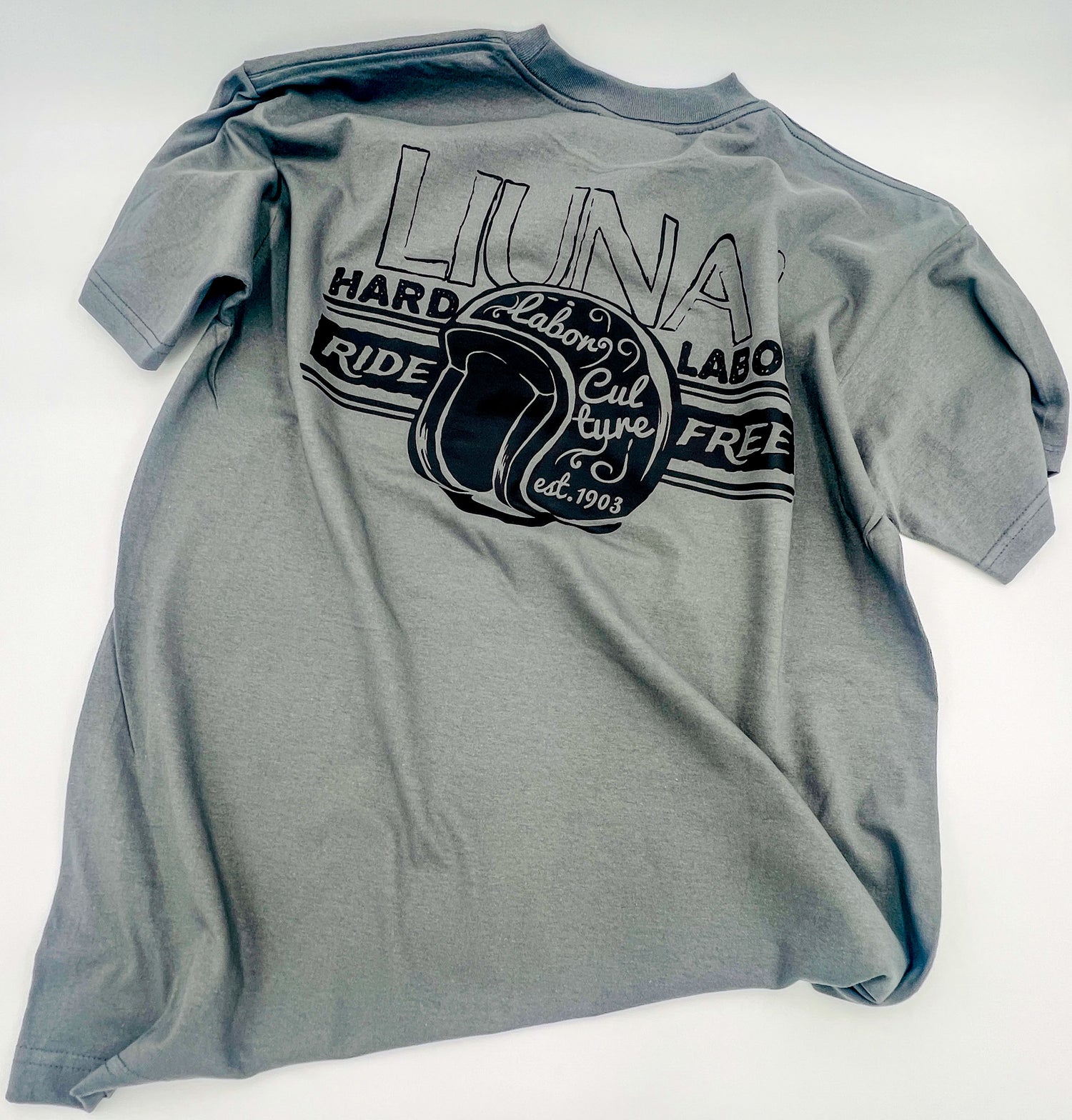 Liuna Ride Free T-Shirt- Gray