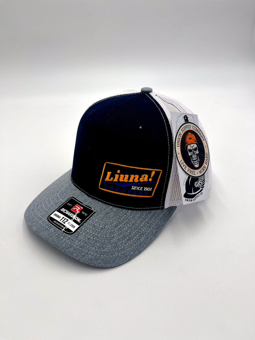 Liuna Laborers Hat- Black & White
