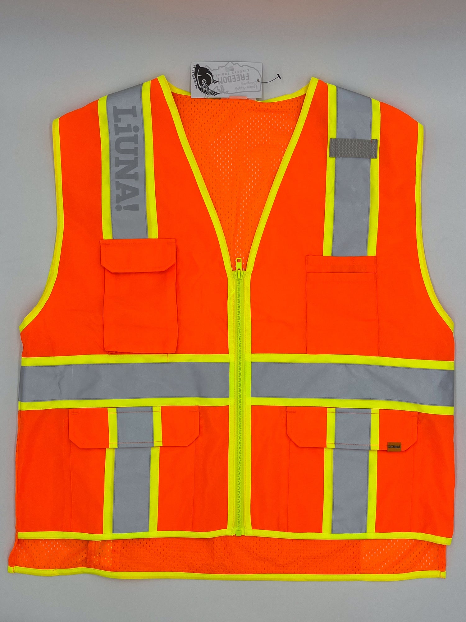 Liuna Class 2 Zippered Two-Tone Safety Vest