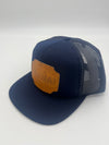 Liuna Leather Patch Hat- Navy
